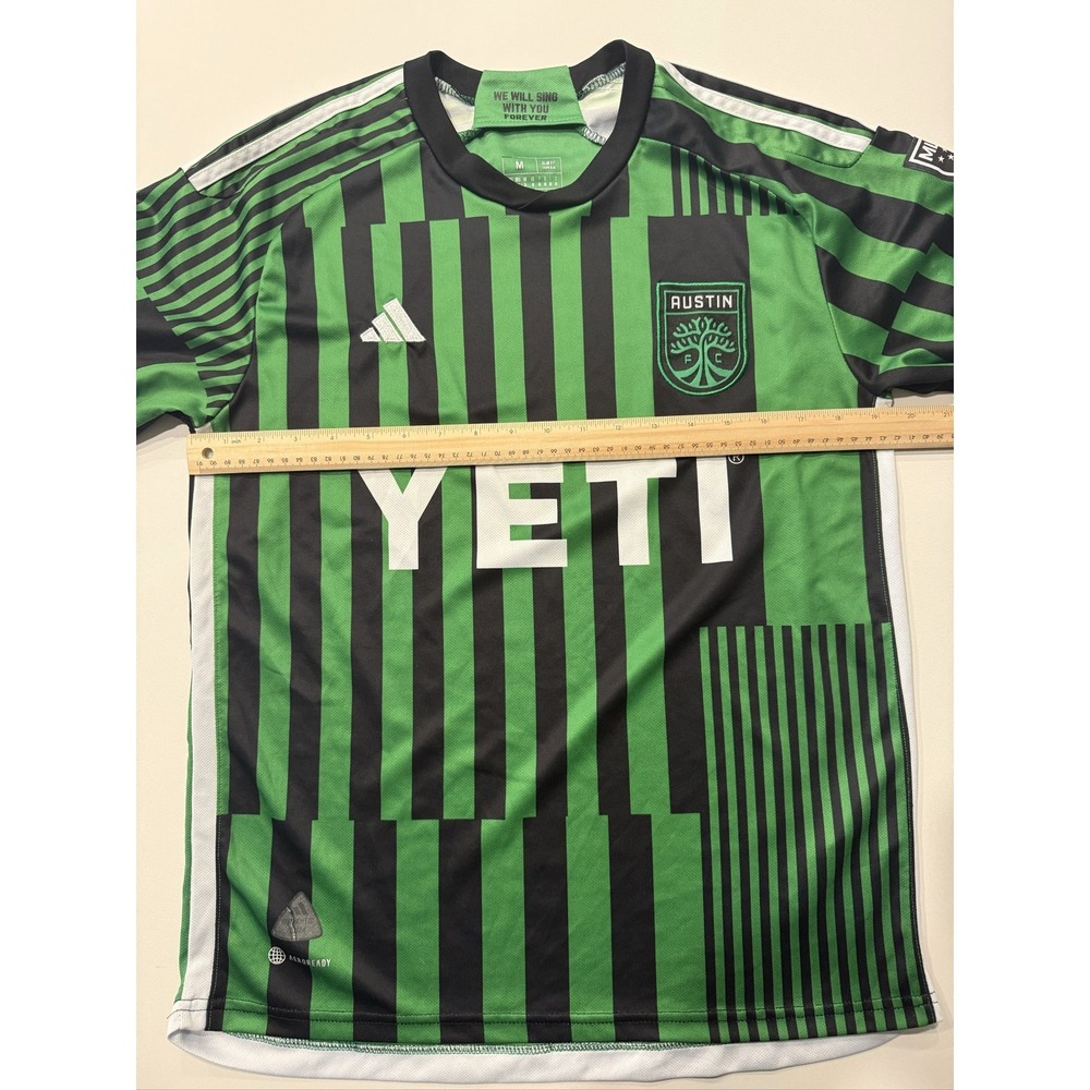 adidas Austin FC Jersey Mens M Green Black AEROREADY MLS Soccer Slim Fit YETI - Picture 12 of 16